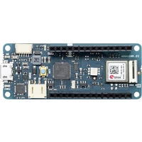 Mikrocontroller-Board mit USB-Anschluss und diversen elektronischen Bauteilen, beschriftet mit 'arduino.cc' und 'u-blox'.